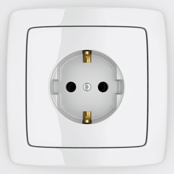 3d power socket model - AC Power Socket (Schuko CEE 7/4) by RicardoAfonso
