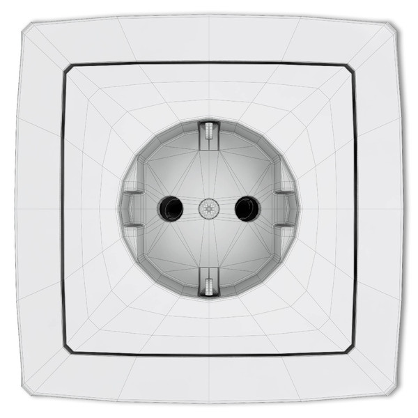 3d power socket model - AC Power Socket (Schuko CEE 7/4) by RicardoAfonso