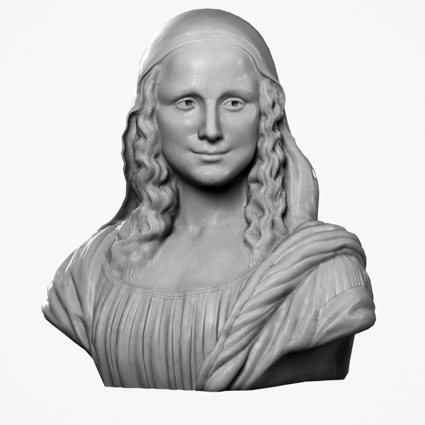 3d model decorative bust mona lisa - Mona Lisa Bust by clay master