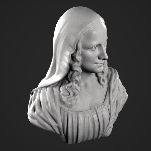 3d model decorative bust mona lisa - Mona Lisa Bust by clay master