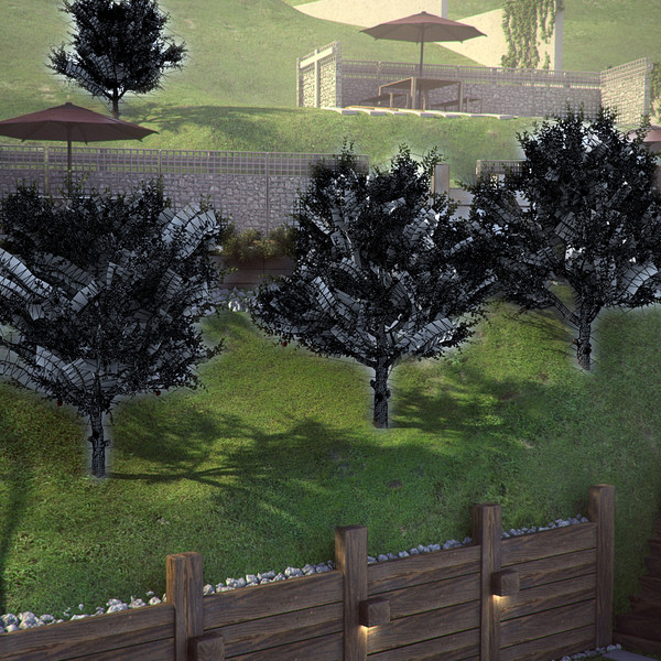 3d apple red tree model - Apple with red apples HiPoly tree by RTEwork