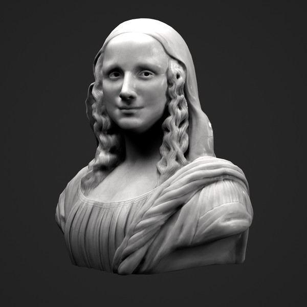 3d model decorative bust mona lisa - Mona Lisa Bust by clay master