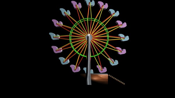rigged carnival 3d max - ferris wheel by gamewarden01