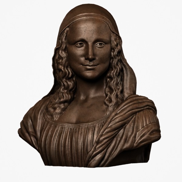 3d model decorative bust mona lisa - Mona Lisa Bust by clay master