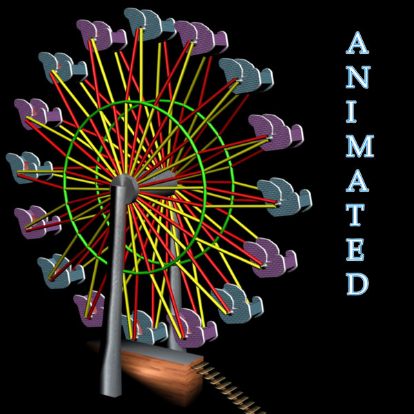 rigged carnival 3d max - ferris wheel by gamewarden01