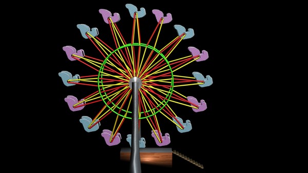 rigged carnival 3d max - ferris wheel by gamewarden01