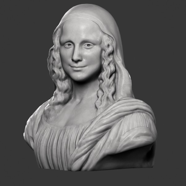 3d model decorative bust mona lisa - Mona Lisa Bust by clay master
