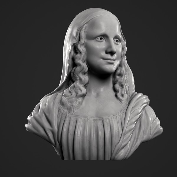 3d model decorative bust mona lisa - Mona Lisa Bust by clay master