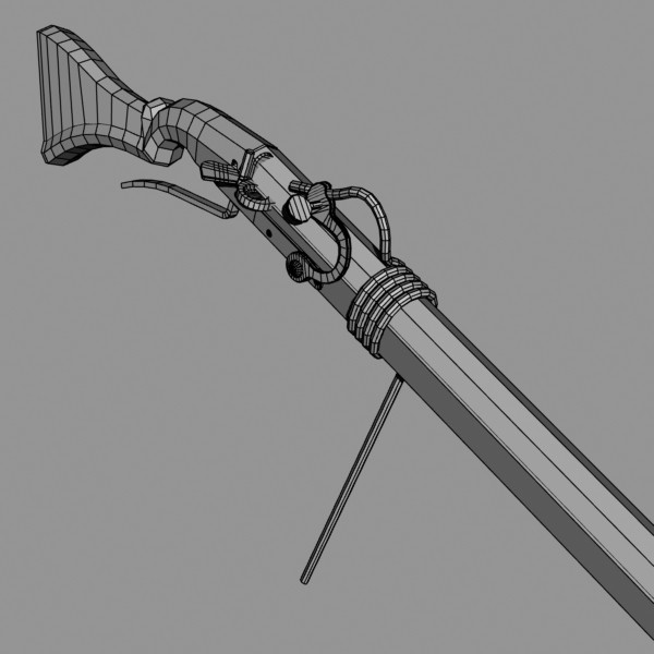 3d matchlock arquebus model - Matchlock Arquebus by mostlysquare