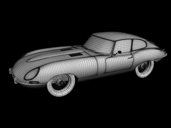 3dsmax e type coupe - Jaguar Etype coupe by desmonster