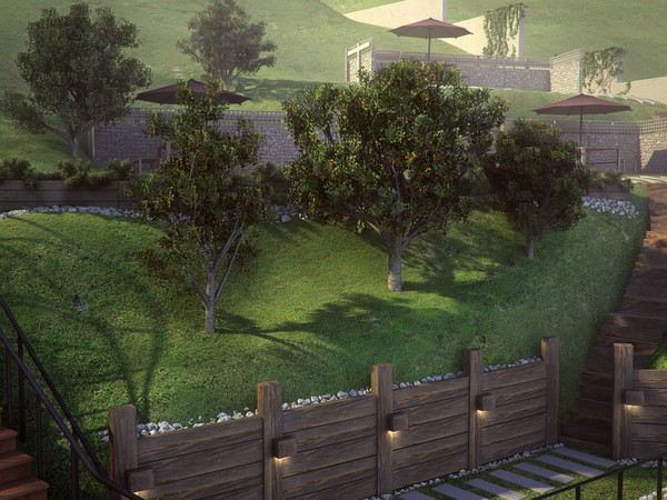 maya apple red tree - Apple with red apples LowPoly tree by RTEwork