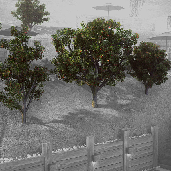 maya apple red tree - Apple with red apples LowPoly tree by RTEwork