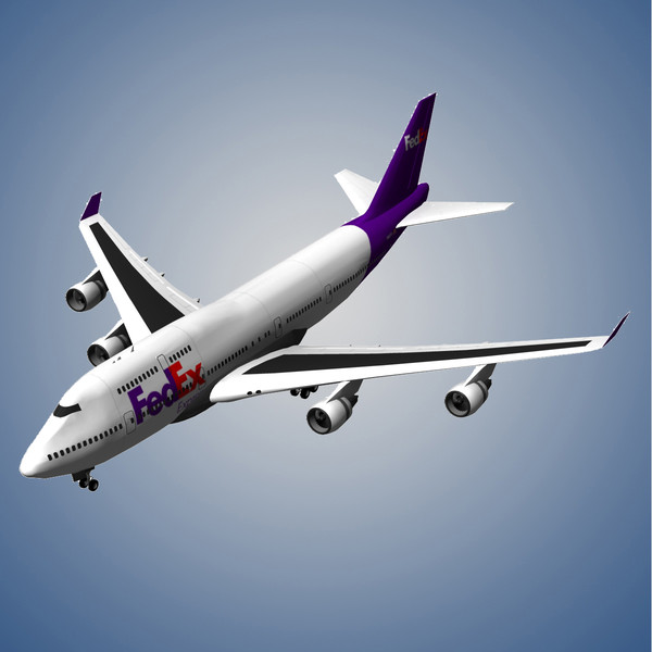 3d boeing 747-400 fedex - Boeing 747-400 FedEx... by hybridVFX