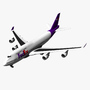 3d boeing 747-400 fedex