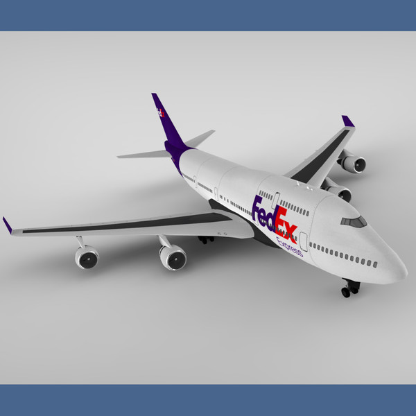 3d boeing 747-400 fedex - Boeing 747-400 FedEx... by hybridVFX