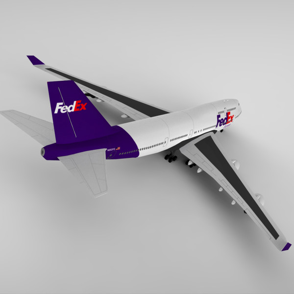 3d boeing 747-400 fedex - Boeing 747-400 FedEx... by hybridVFX