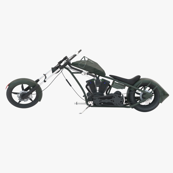 custom chopper bike 3d max - Custom Chopper Bike by android99