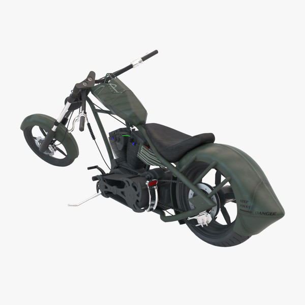 custom chopper bike 3d max - Custom Chopper Bike by android99