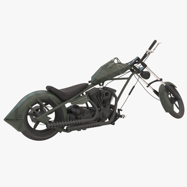 custom chopper bike 3d max - Custom Chopper Bike by android99