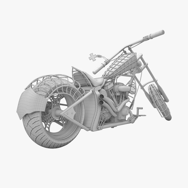 3d custom chopper bike 2 - Custom Chopper Bike 2 by android99