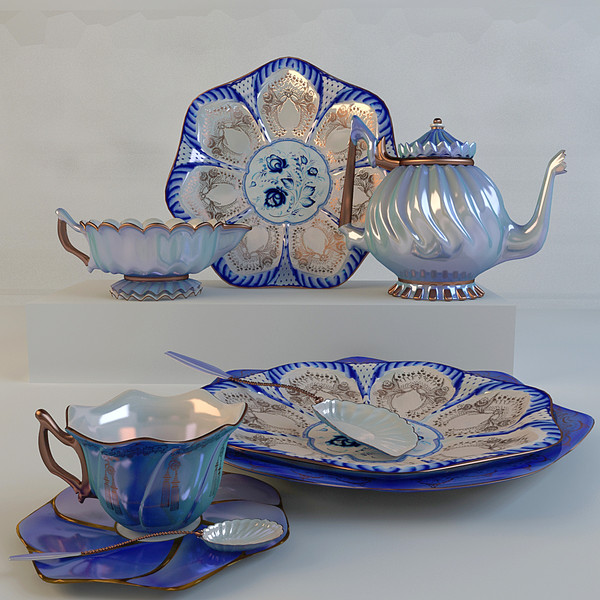 porcelain tea max - Porcelain Tea Russian samovar by FoxCat