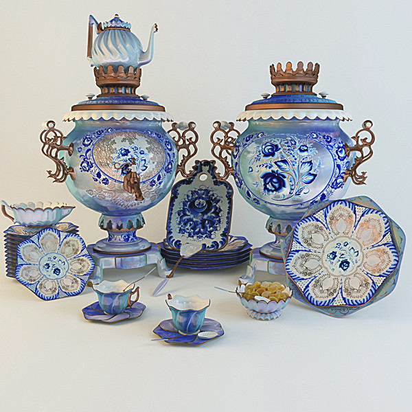 porcelain tea max - Porcelain Tea Russian samovar by FoxCat