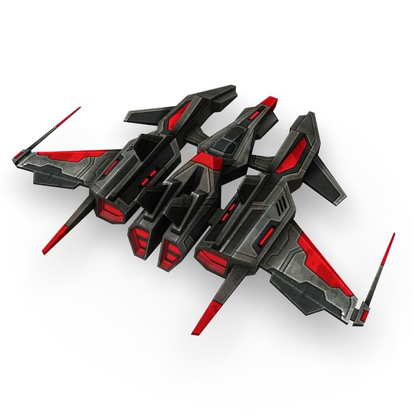 6 dark fighters 3d model - 6_dark_fighters.rar by Angryfly