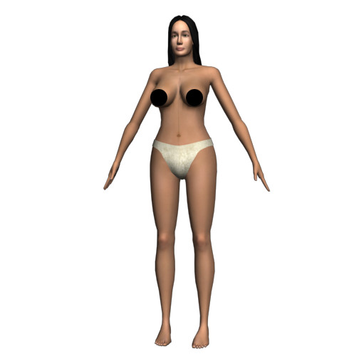 asian woman body 3d model - Asian Woman by indra_p