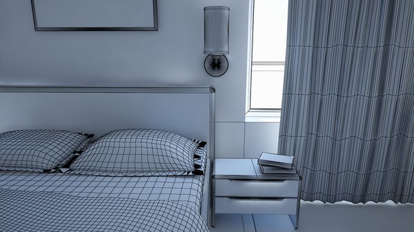 3d bedroom lighting model - Modern bedroom by Branoa