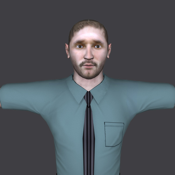 office worker 3d model - Office Worker by ignisfatuus