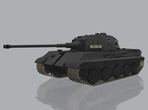 lightwave king tiger tank pzkpfw - PzKpfw VIB TigerII by jhthomas512