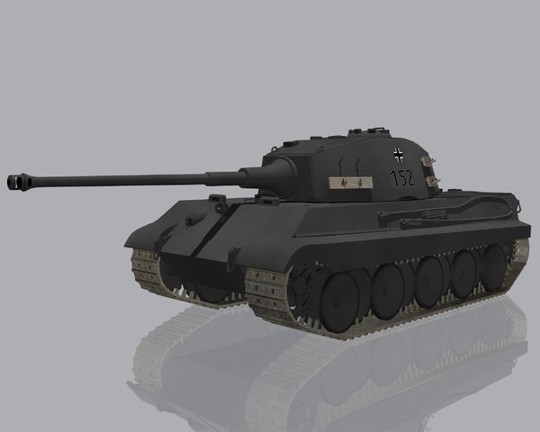 lightwave king tiger tank pzkpfw - PzKpfw VIB TigerII by jhthomas512
