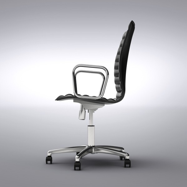 3d model chair ripple black - Ripple Black Leather Office Chair by dddshop