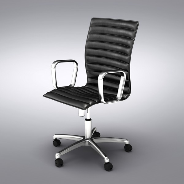 3d model chair ripple black - Ripple Black Leather Office Chair by dddshop