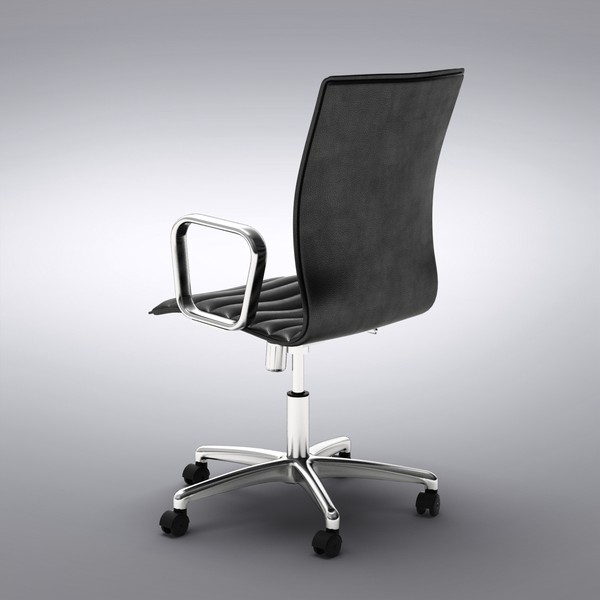 3d model chair ripple black - Ripple Black Leather Office Chair by dddshop
