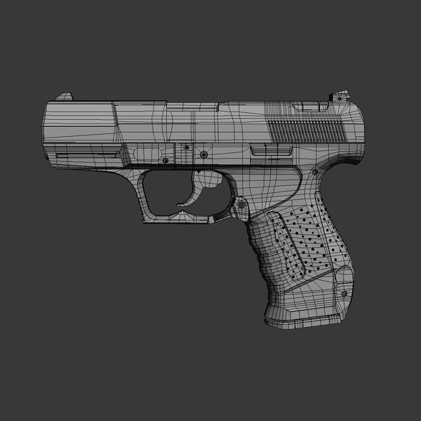 highpoly walther p99 3d max - P99 Highpoly by HardSurface