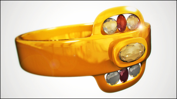 gold diamond ring 3d model - Gold Diamond Ring by Kristijan 3d