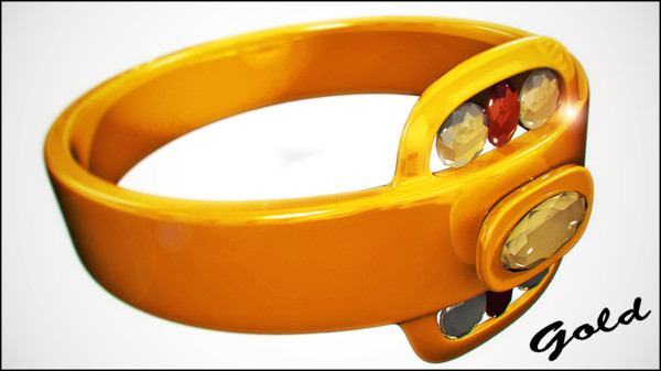 gold diamond ring 3d model - Gold Diamond Ring by Kristijan 3d