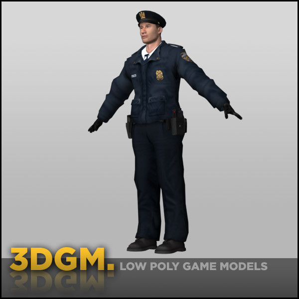 3d police officer nypd - Police officer NYPD by 3D Game Models