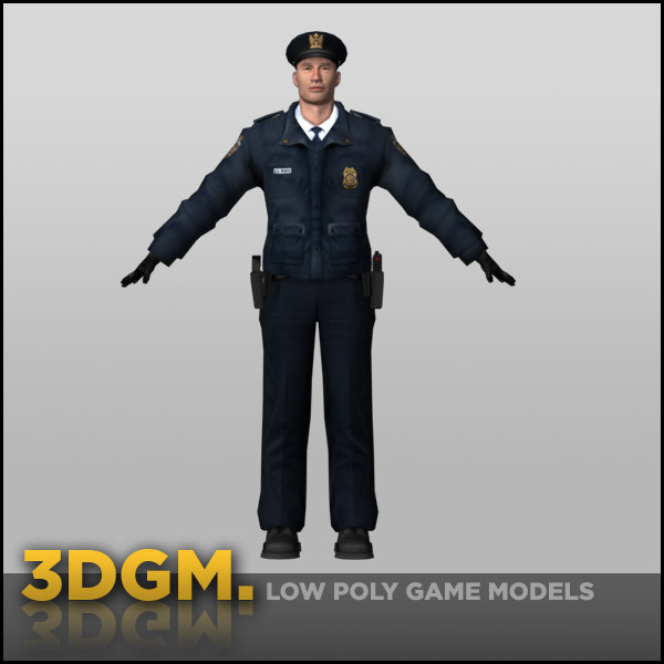3d police officer nypd - Police officer NYPD by 3D Game Models
