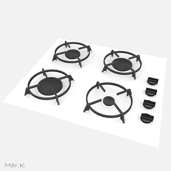 3ds max gas hob - Gas Hob by Mar.K