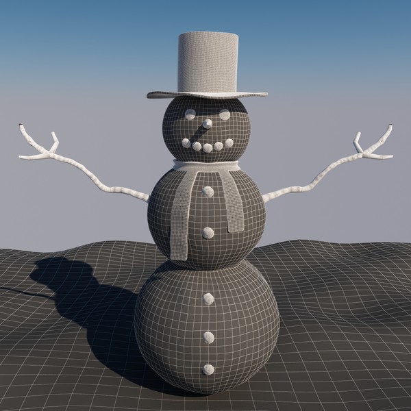 3d snowman - Snowman by spymaster1083