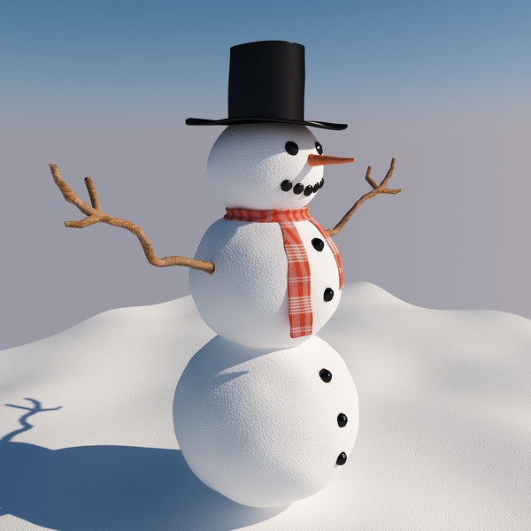 3d snowman - Snowman by spymaster1083