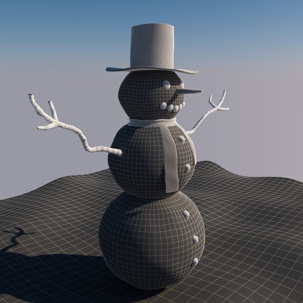 3d snowman - Snowman by spymaster1083