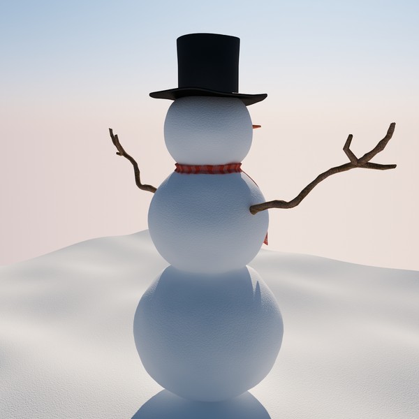 3d snowman - Snowman by spymaster1083