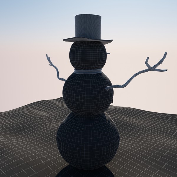 3d snowman - Snowman by spymaster1083