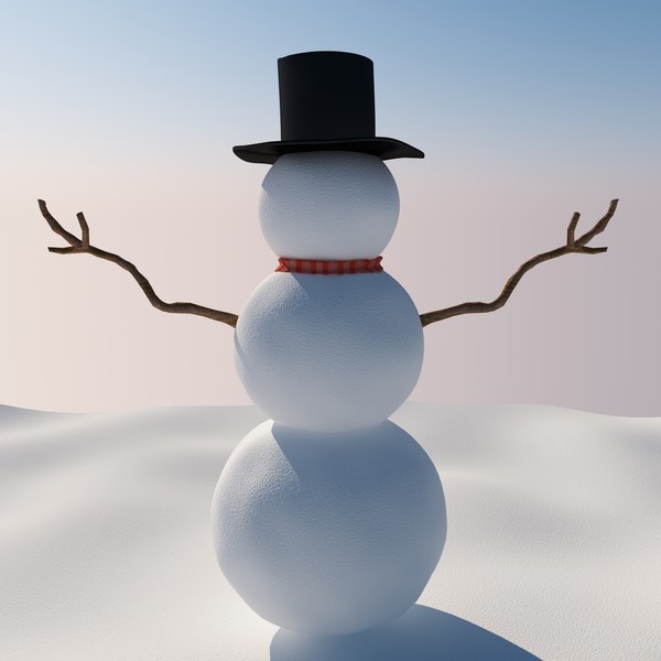 3d snowman - Snowman by spymaster1083