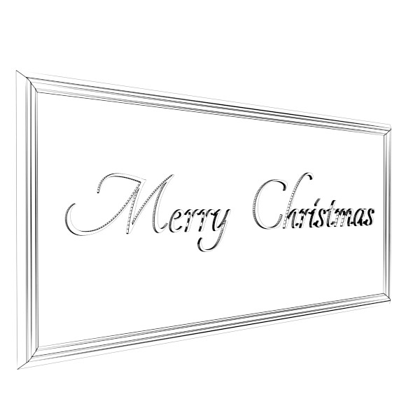 christmas 3d model - Mery Christmas 3d Model by zorroman41