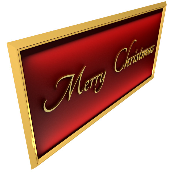 christmas 3d model - Mery Christmas 3d Model by zorroman41