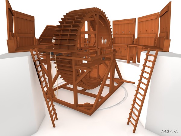 3d crossbow-machine leonardo da - Crossbow-machine by Mar.K